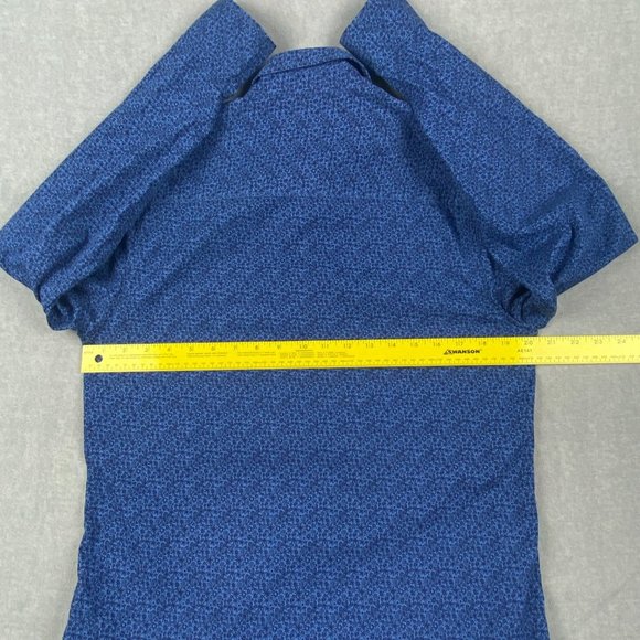 Topman Shirt Mens Size Small Floral Blue Long‎ Sleeves Button Down - Picture 7 of 13